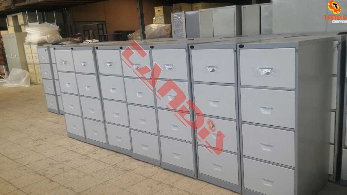فایل بایگانی چهار کشو قفل مرکزی
