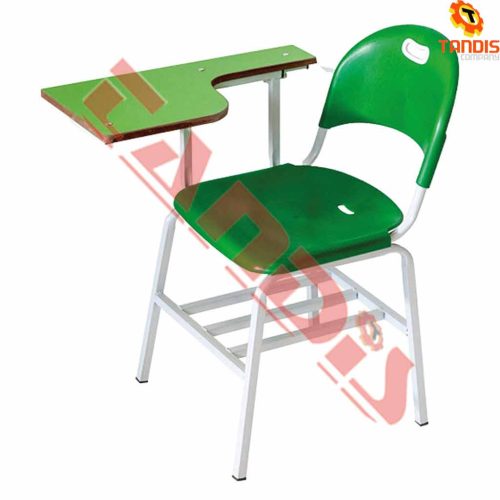 صندلی دسته تاشو امتحانی با کفه پلاستیکی و دسته ام دی اف