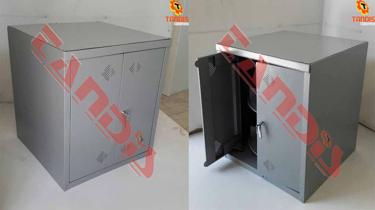 نمونه ای از کمد بایگانی دوار گردان دو طبقه بشقابی دارای کابین